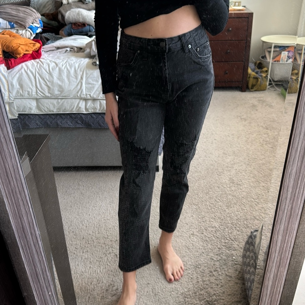 NWOT black mom jeans
